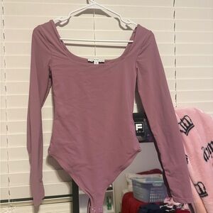 Elegant Mauve Long Sleeve Bodysuit